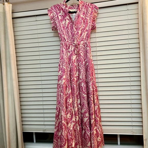 Pinch Pink and White Paisley Maxi Dress - Picture 5 of 8